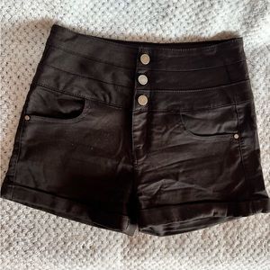 Tinseltown Stretch Black High Waist Shorts SZ. 3 NWOT